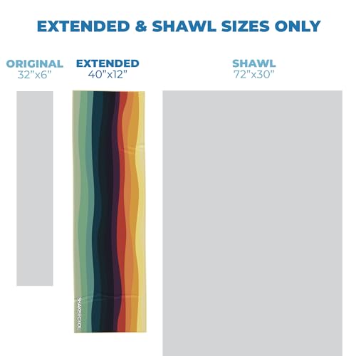 SHAKEitCOOL Extended Size Cooling Towel – Be Cool in Style - Heat Relief, Soft, Lightweight, Sun Protection, Easy Clean - Perfect for Biking, Hiking, Running, Yoga, Golf, Gardening - Sunset Wave M - color: Sunset Wave