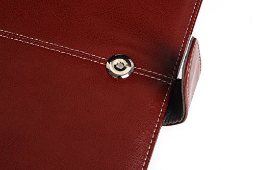 MOSISO Compatible with MacBook Pro 15 inch Retina (A1398, Version 2015/2014/2013/end 2012), PU Leather Portfolio Protective Stand Cover Sleeve, Brown - color: Brown