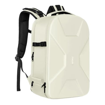 MOSISO Camera Backpack, DSLR/SLR/Mirrorless Photography Camera Bag 15-16 inch Waterproof Hardshell Case with Tripod Holder&Laptop Compartment Compatible with Canon/Nikon/Sony, Beige - color: Beige