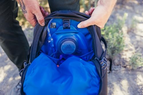 Gregory Kiro 24L Day Hiking Backpack, Cloud Control Hipbelt, Built-In Hydration Attachment and Sleeve (Reservoir Not Included), One Size Fits All, Alpine Black - color: Black, style: 24l