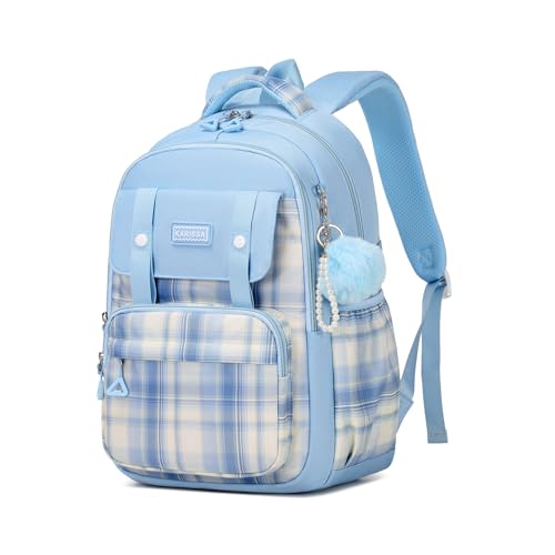 MUSEVOS Girls Backpack, Ideal School Backpack for Girls from Elementary to Teen Years, Kawaii Bookbag Cute Large Capacity - color: A-blue
