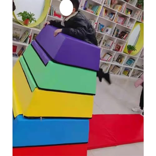 4 In 1 Soft Plyo Box Training Jumping Boxes High-Density EPE Foam Core - Non-Slip & Easy-to-Clean PVC Leather Cover for Home Gym Outdoor Exercise