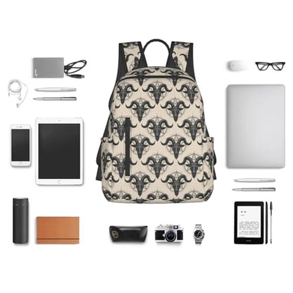 Stylish Daily Shoulder Backpack Goat Skull, Practical Multi-scene Daypack for Road Trip Picnic Walking Men Women - color: Picture (41)