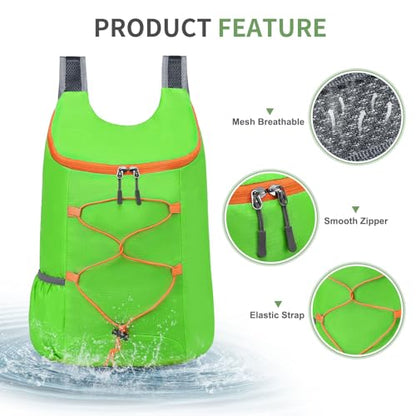 20L Small Hiking Backpack Lightweight Packable Daypack Green - color: Green