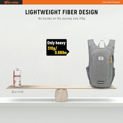 SKYSPER Small Daypack 10L/15L/20L Hiking Backpack Packable Lightweight Travel Day Pack for Women Men - color: Grey, size: 15l