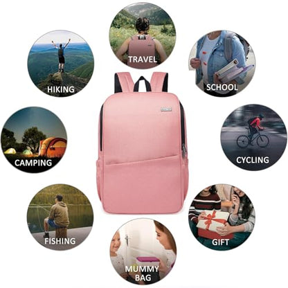 MAXTOP Deep Storage Laptop Backpack Business Anti-theft Backpacks[Water Resistant] College School Computer Bookbag Fits 17 Inch Laptop - color: Soft Pink, size: 17 inch, style: Daypack Backpacks