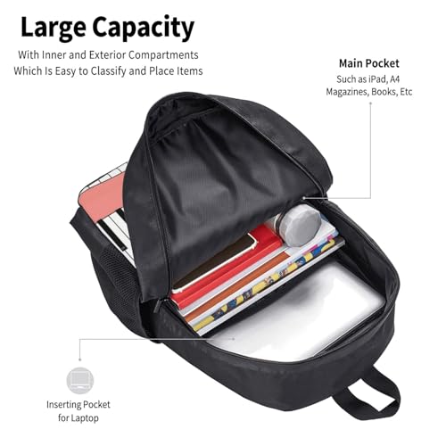 Ergonomic Padded Backpack Music Piano Pink, Anti Theft Spacious Travel Daypack Sturdy Polyester Bag for Commute Gym Outdoor Leisure Use - color: Design (545)