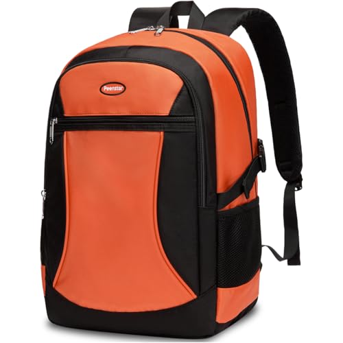 Kids Backpack Big Boys Bookbag Middle Junior High College Student Back to School Teen Teenage Youth Schoolbag Ages 8-12 10-12 12-14 Years Old Mochilas Escolares Para Adolescentes Men Large 18 Inch - color: Orange