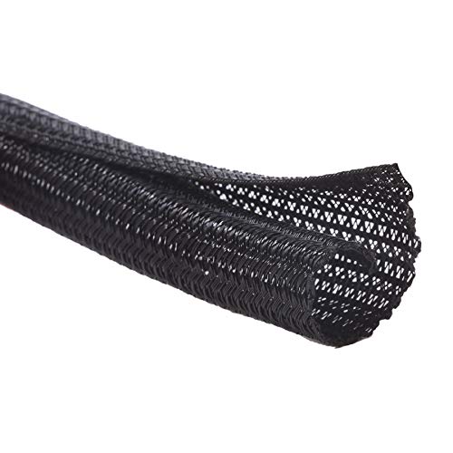 Alex Tech 10ft - 1 inch Cord Protector Wire Loom Tubing Cable Sleeve Split Sleeving For USB Cable Power Cord Audio Video Cable – Protect Cat From Chewing Cords - Black - color: Black, size: 1"-10ft