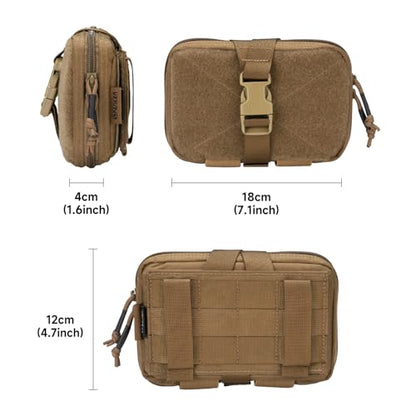EXCELLENT ELITE SPANKER Tactical Molle Rip Away Ifak Pouch Utility First Aid Pouch Medical EMT Bag - color: Coyote Brown