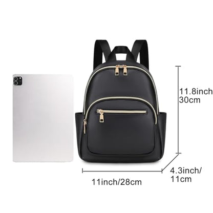 Mini Backpack Purse for Women PU Leather Small Backpack Fashion Multi Pockets Casual Daypacks Ladies Travel Shoulder Bags Haze blue - color: Haze Blue