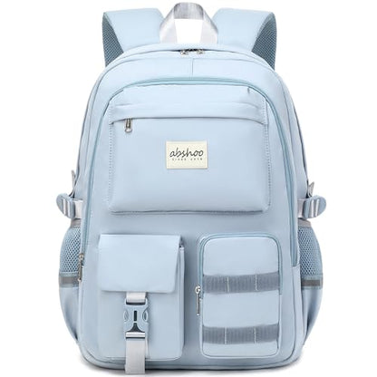 abshoo Big Student Laptop Backpack For College Women Middle High School Teen Girls Bookbag Travel Daypack (LightsteelBlue) - color: Lightsteelblue