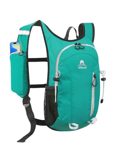 Foldable Small Hiking Backpack with 3 Strap Pockets – Lightweight 300D Spill-proof Daypack for Men Women – Packable Small Travel Backpack with Chest Strap & Trekking Pole Holder – Durable Outdoor Bag - color: Mossgreen-