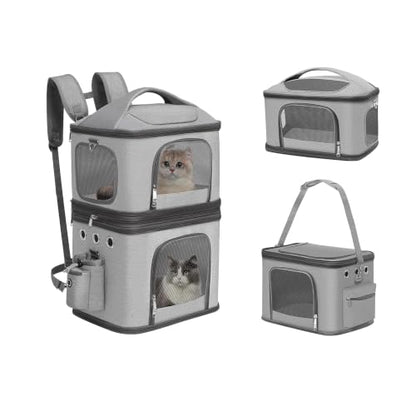 HOVONO Detachable Double Cat Backpack Carrier for 2 Pets
