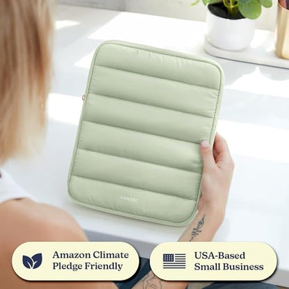 Vandel Puffy iPad Sleeve 11 Inch, Tablet Sleeve, iPad Bag, Tablet Pouch - color: h. Sage Green, size: 9-11 Inch