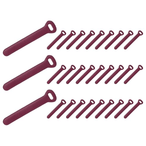 PATIKIL 30Pcs Leather Zipper Pull, 2.6" Replacement Zipper Puller Extender Backpack Luggage Sliders for Handbags Suitcases Bags Wallets Jackets Coats Pull Tabs, Dark Red - color: Dark Red