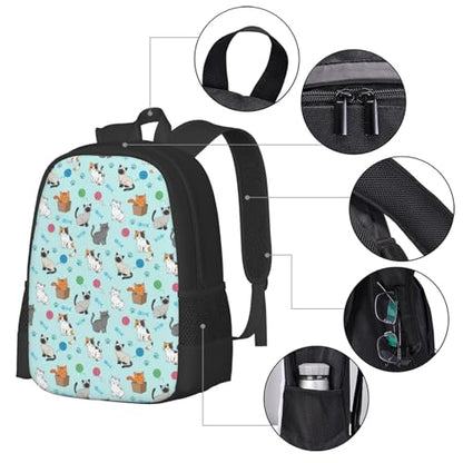 Lightweight Polyester Daypack Cut Cats, Anti Theft Large Capacity Travel Hiking Backpack Unisex Carry On Bag for Outdoor Commute Business Use - color: Design (1021)