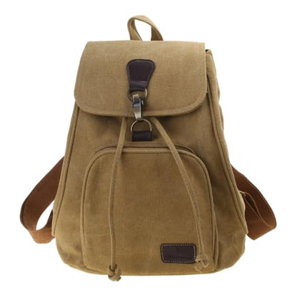 Stylish Canvas Backpack for Women Travel Daypack Trendy School Bag with Spacious Storage - color: Gray