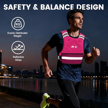 TB3C Adjustable Weighted Vest Woman, 4-10/11-20/20-30 LB Weight Vest for Women, Plus Size Womens Weighted Vest - color: Pink, size: 11-20LB
