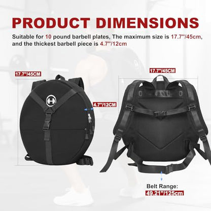 YEEGO DIRECT Weighted Backpack Weighted Vest for Fitness and Bodyweight Workouts, Adjustable Rucking Backpack with Padded Straps, 10 LBS barbell Weight Plate Ideal for Training