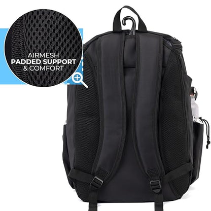 Athletico Pro 42L Pickler Pickleball Backpack (Black) - color: Black