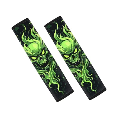 Forchrinse Skull 2 PCS Auto Seat Belt Cover for Men Strap Shoulder Pad for for Car,Truck,SUV,Backpack,Shoulder Bag - color: Skull