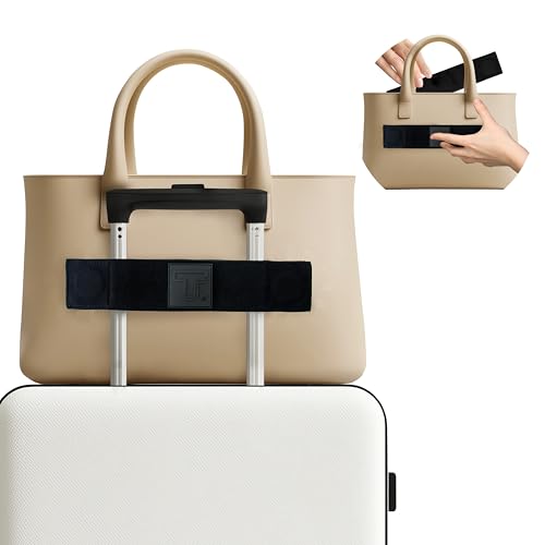 Trolley Strap Carryon Luggage Strap Over Suitcase Handle for Attaching Carryon Bag Travel Accessories TSA Approved Carry-On Add a Bag Belt Sleeve for A Tote Backpack Purse (Black on Black) - color: Black on Black