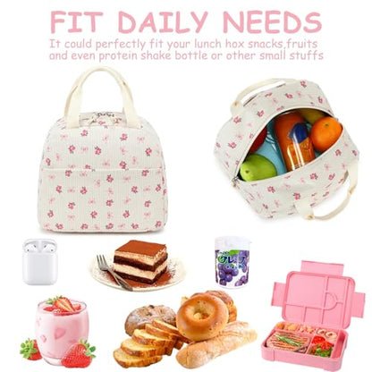 CAMTOP Girls Backpack with Lunch Box Set, Cute Bow School Backpack for Kids, 3-in-1 Lightweight Lunch Bag and Pencil Pouch - color: Pink Butterfly