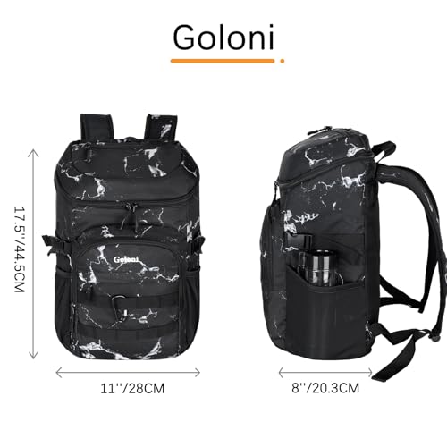 Cooler Backpack Insulated Leak Proof,Small Soft Coolers Bag for Men and Women Camping,Travel,Beach,Hiking,Picnic - color: Black Marble