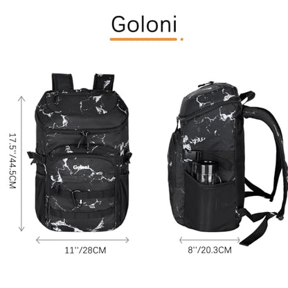 Cooler Backpack Insulated Leak Proof,Small Soft Coolers Bag for Men and Women Camping,Travel,Beach,Hiking,Picnic - color: Black Marble