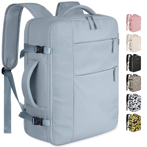 Capolo Travel Backpack for Women Men Waterproof Laptop Backpack Airlines Approved Carry On Backpack Bag Computer Bookbag for Business, Work, Traveling Fits 17 Inch Laptop(Blue) - color: Blue, size: 17 Inch