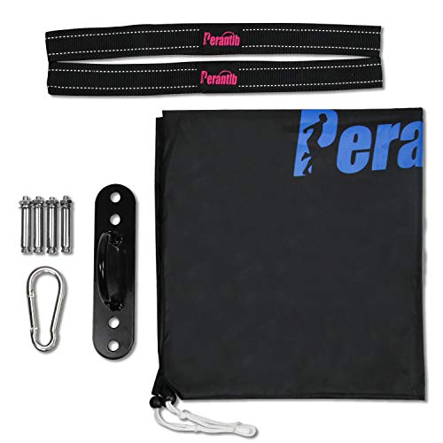 Perantlb Battle Rope With Wear-Resistant Nylon Protective Sleeve - Heavy Battle Rope for Strength Training, Home Fitness Exercise - Anchor Strap Kit Included - style: 2" x 40 ft Length