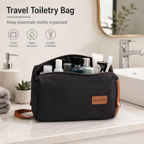 CONCEPTEN Luggage Sets 5 Piece, ABS+PC Hardshell Suitcases with Wheels - color: Black, size: 5 Piece Sets (20/24/28/Db/Tb)