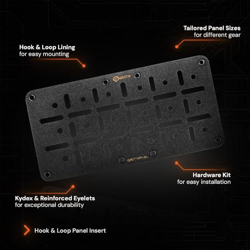 GRITR Kydex Hook & Loop Panel Insert/Adhesive Loop Sheets – Tactical & Military Gear Organizers for Holsters, Mag Carriers, Knife Sheaths, Flashlights, and More - style: X-Large