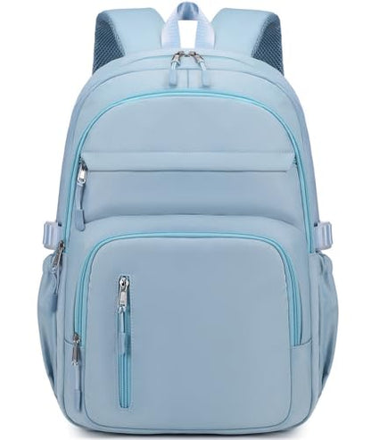 JIANYA Laptop Backpack for College Women Travel Backpack Big Student School Bag, Water Resistant Fits 15.6" Notebook - color: Blue