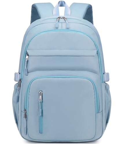 JIANYA Laptop Backpack for College Women Travel Backpack Big Student School Bag, Water Resistant Fits 15.6" Notebook - color: Blue
