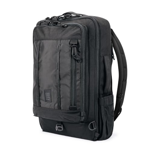 Topo Designs Global Travel Bag – 30L or 40L - Carry-On Compliant Most Airlines, Durable Travel Duffel Bag, Clam Shell Main Pocket, Laptop Sleeve, Backpack, Luggage (30L / Black) - color: Black, size: 30L