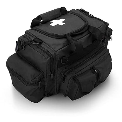 ASA TECHMED First Aid Responder EMS Emergency Medical Trauma Bag Deluxe, Black - color: Black
