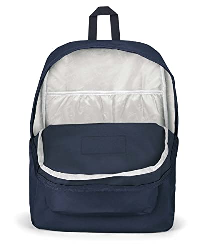 JanSport SuperBreak Plus Backpack with Padded 15-inch Laptop Sleeve and Integrated Bottle Pocket - Spacious and Durable Daypack for Work and Travel - Navy - color: Navy