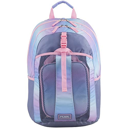 FUEL Lunch Backpack Set Teens Student Water Resistant Bookbag Bag Soft Reusable Insulated Cooler Lunch Box Thermal Travel Office Lunch Bag, Cotton Candy Ombre - color: Pink Ombre