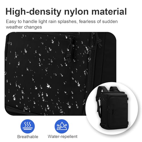 Carry On Travel Backpack Flight Approved Laptop Backpack Business Work Backpack for Women Men Large Capacity Casual Daypack with Wet/Dry Separation Pockets, Black - color: Black, style: B