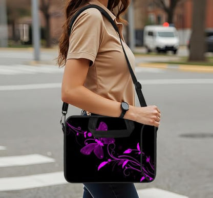 RICHEN 10 inch Messenger Bag Carrying Case Sleeve with Handle Accessory Pocket Fits 7 to 10-Inch Laptop/Notebook/ebooks/Kids Pad (7-10.2 inch, Nice Butterfly) - color: Nice Butterfly, size: 7-10.2 inch