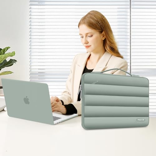 MOSISO Compatible with MacBook Air 15 inch Case M5 2026 M4 2025 M3 2024 M2 2023 A3448 A3241 A3114 A2941, Plastic Hard Shell Case&Puffy Sleeve Bag&Keyboard Skin&Webcam Cover&Screen Film, Antique Green - color: Antique Green