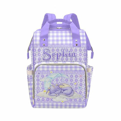 Newcos Personalized Baby Diaper Bag Backpack for Newmon, Custom Name Diaper Bag with Water Bottle, Customized Monogram Mommy Bags Nursing Bag Tote for Baby Wife Dad Women Mothers Day Birthday Purple - color: Patten 21