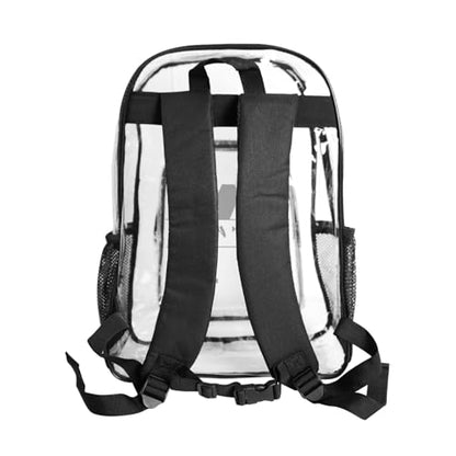 Custom 17in Clear Backpack, Personalized Transparent Backpack with Name Text, Customized Heavy Duty PVC See Through Bag for Stadium Sport Travel Camping Ideal Gift - color: Style 3