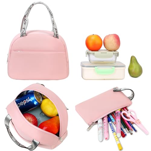Spotted Tiger School Backpack for Girls Backpack with Lunch Box Backpacks for Teen Girl Backpacks School Bag Bookbag (Pink 2) - color: Pink 2