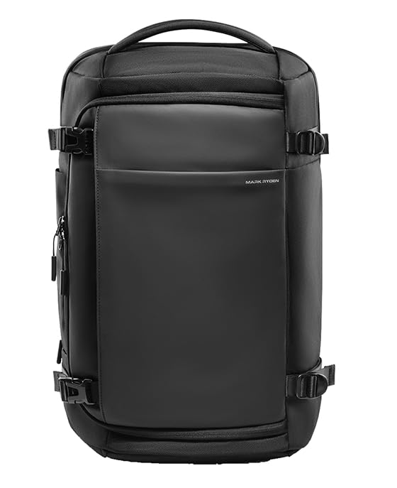 Muzee 38L Travel Backpack for Men, TSA Friendly Flight Approved Carry-on, Water-repellent Oxford Fabric, Wide Opening Fits 15.6 Inch Laptop, RFID Anti-theft Pocket, Business Commute Weekender Daypack