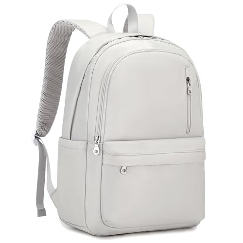 BAGOK Lightweight Nylon Backpack for Women & Men – Foldable, Large Capacity, Ideal for School, Travel & Work - color: Grey