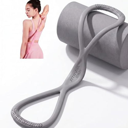 Resistance Bands with Handles,Figure 8 Resistance Band Elastic Fitness Bands Exercise Band for Home Yoga Gym Workout - color: Grey25LB-Enhanced Version