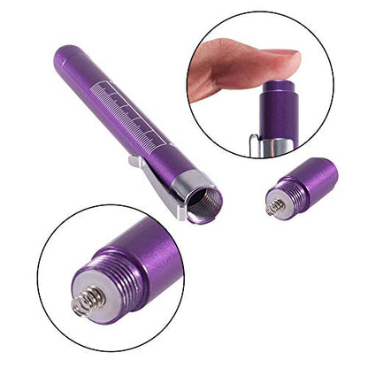 Aokin Medical Pen Light for Nurse Doctor, Reusable LED Medical Penlight Flashlight with Pupil Gauge and Ruler, White Light, Purple - color: Purple